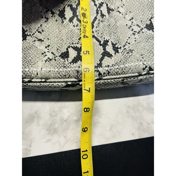 Vintage 90s Nine West Silver Chain Strap Mini Shoulder Bag Python Print - Picture 5 of 7